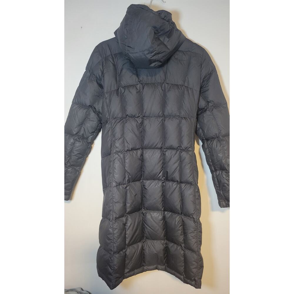 The North Face Women’s Black Hooded Long Down Puffer Coat Jacket Size M - Picture 10 of 12